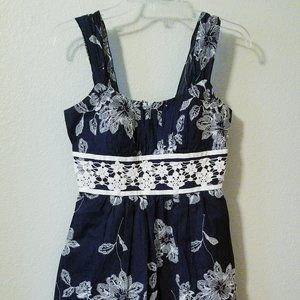Navy Knee Length Sundress